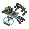 Home Gym 5-in-1 Bauchmuskelroller Räder Set Enthält Bauchmuskel-Trainingsgeräte Widerstandsbänder Kniepolster Springseil Push