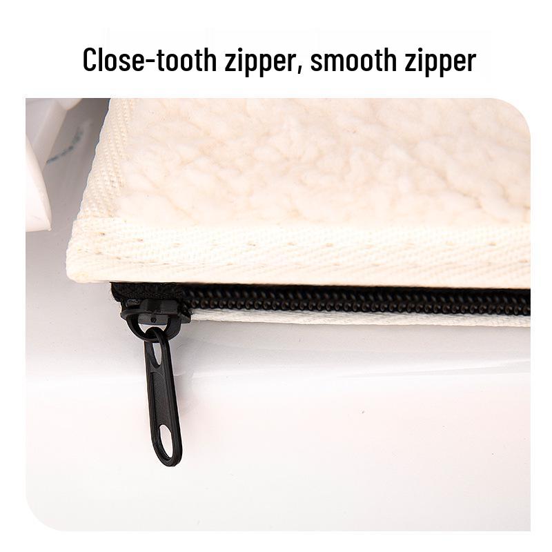 Lammwolle Schaf Reißverschluss Wasserdicht Cartoon Toilettensitzkissen Set