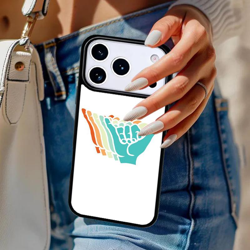 

Surfer Surf Hang Loose Shaka print Phone Case For iPhone 17 Air 14 15 13 12 Max Cover For Apple 16e 11 Pro Max Plus Coque iPhone 13
