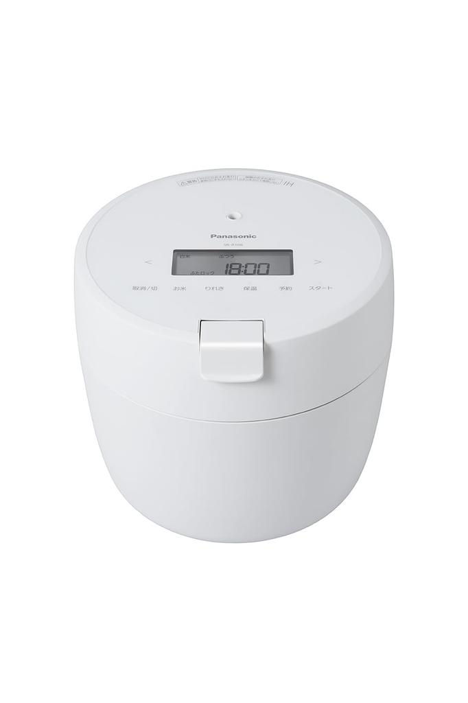 Panasonic Rice Cooker 5 Cups Pressure IH New Life Single Living Compact Size Lid Dishwasher Safe White SR-R10B-W