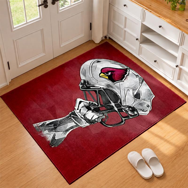 Arizona Cardinals Carpet Door Mat for Living Room or Bedroom Protective Mat Under Chair Office Decoration Christmas Gift Birthday Present