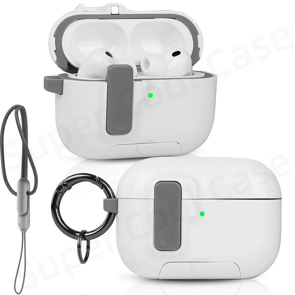 For AirPods Pro 3 Case with Secure Lock For AirPods Pro 3rd Generation Case Protective Cover with Phone Stand For AirPods Pro 3