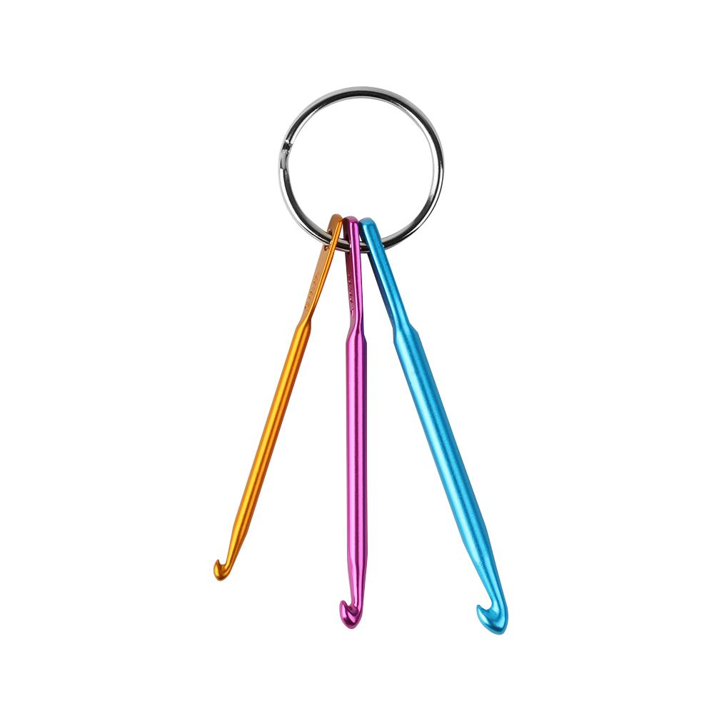 

3Sizes/set Fashion Multicolour Crafts Tools Crochet Hooks Knitting Needles Aluminum Keychain светло-серый