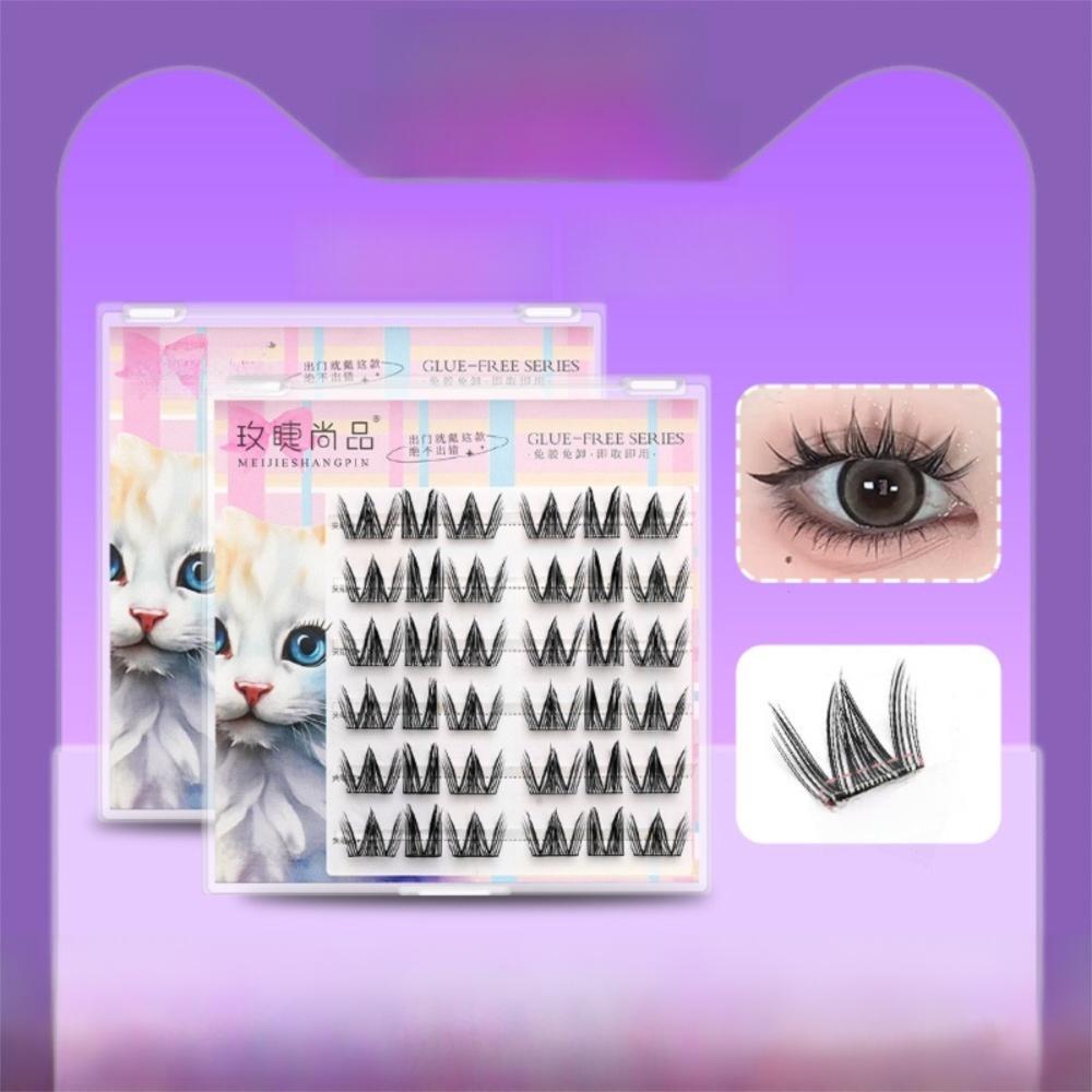 

Самоклеящиеся накладные ресницы Без клея Наращивание ресниц Новые пучки ресниц Макияж глаз B