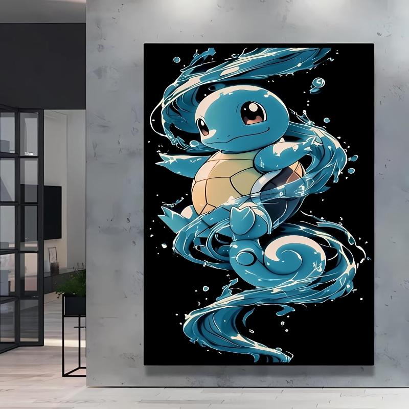Japanese Anime Canvas Paintings  Pikachu Poster Cartoon Character Picture Bright and Clear Colors High Quality Home Decor
