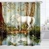 Horse Shower Curtain Western Masculine Horses Run In Farm Field Animal Farmhouse Bath Curtain Waterproof Polyester Fabric Decor