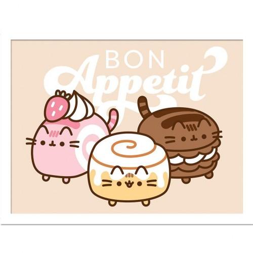 Pusheen Guten Appetit Gerahmtes Poster