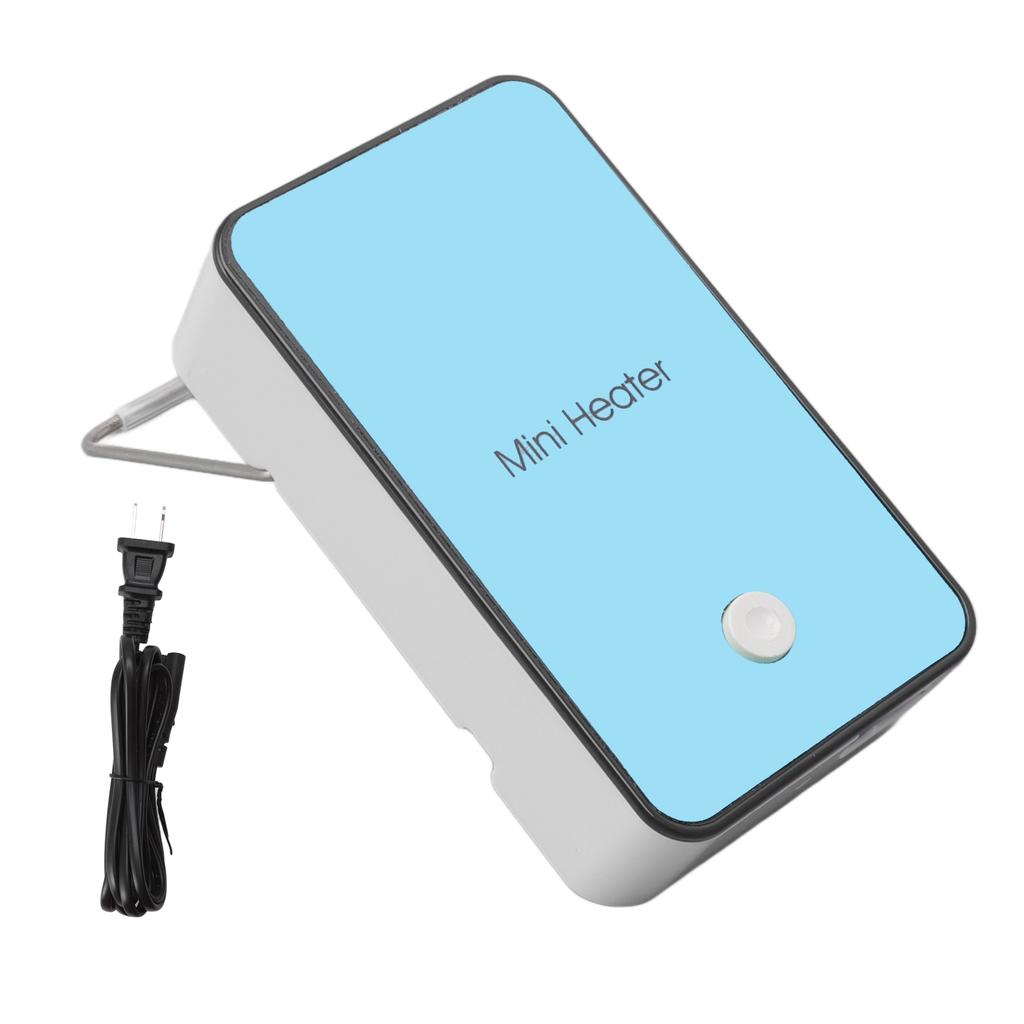 Mini Heater Fast Heating Low Noise Miniwatt Blue Portable Desk Warmer with Rotating Bracket for