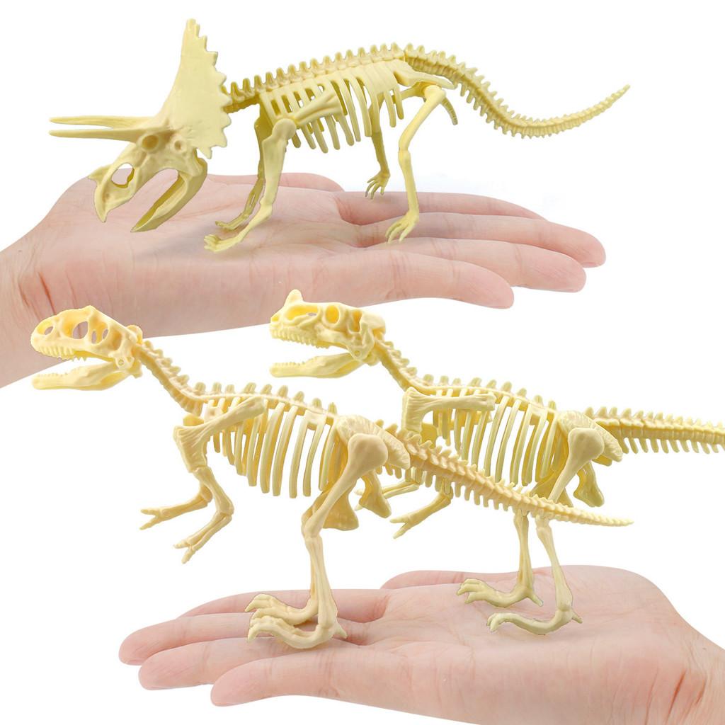 Fossil Dinosaur Skeleton Model With Plastic Material For Kids Educational Decor