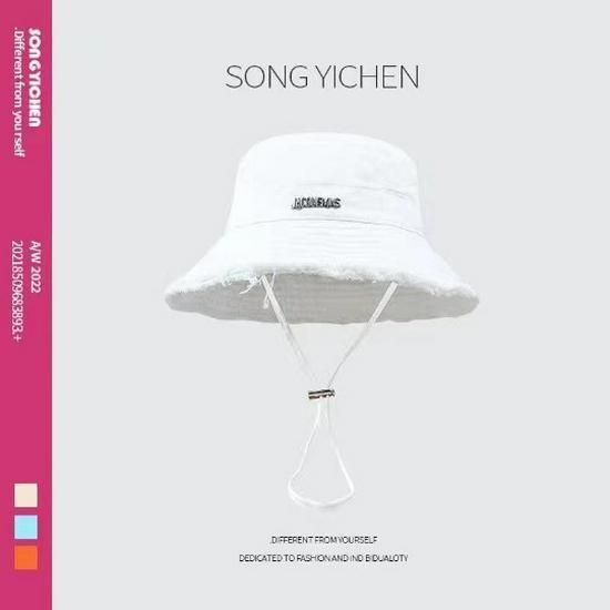 HyunA Fur-Edged Washed Cotton Fisherman Bucket Hat for Women - Trendy, Stylish Sun Hat for Shopping & Travel