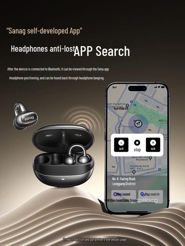 

SANAG S8S AI Bone Conduction Ear Clip Headphones