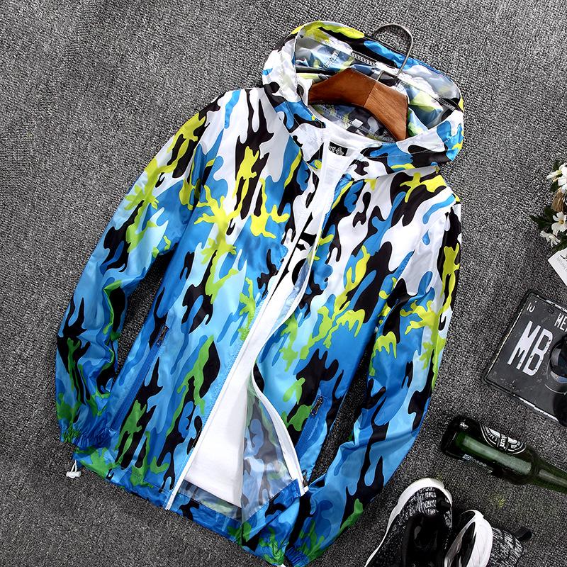 Men's Hooded Casual Jacket Outdoor Beach Windproof Jacket Fishing Jacket