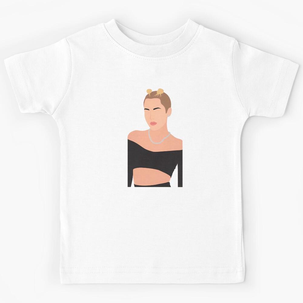 Miley Cyrus Lineless Illustration Kids T-Shirt 140