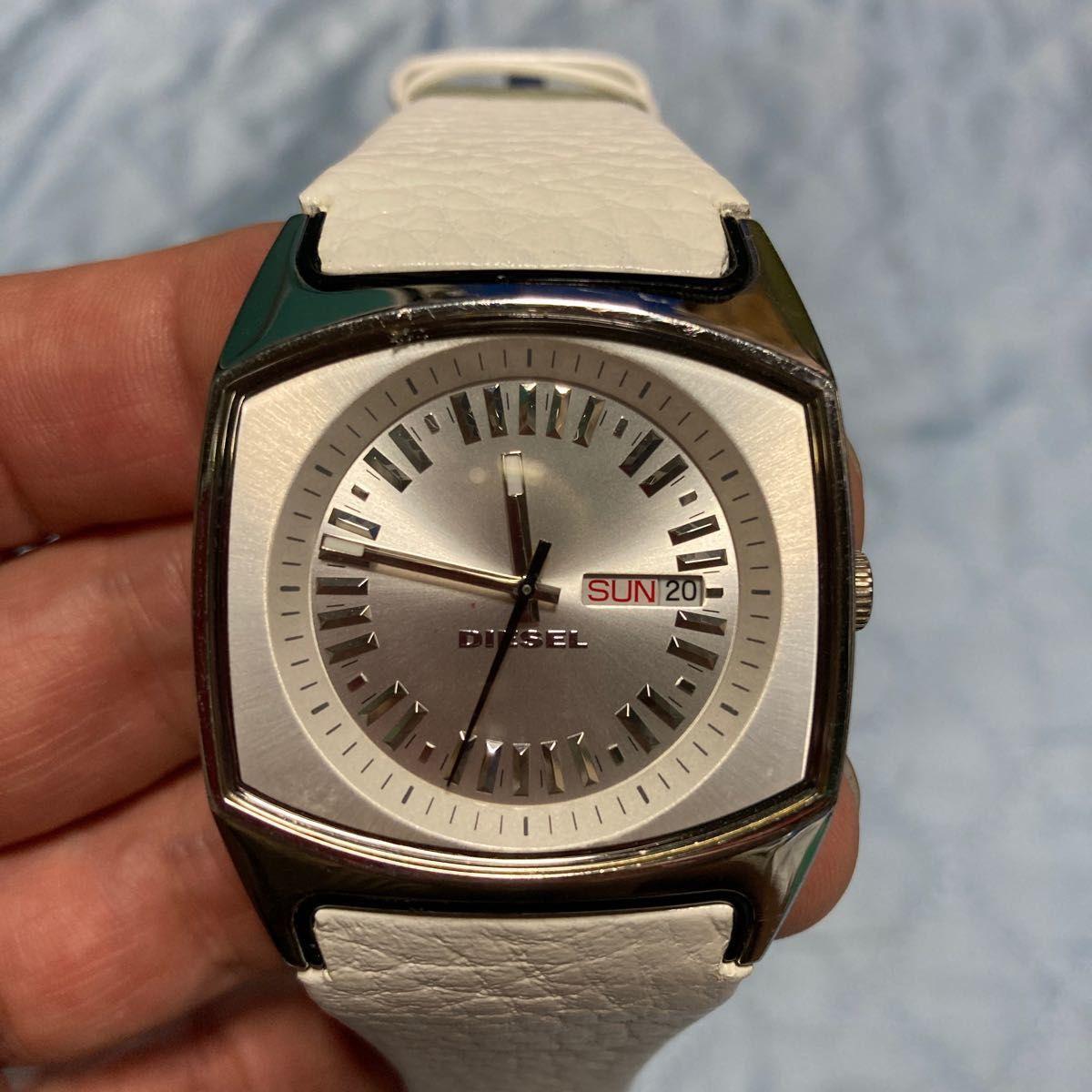 Used [DIESEL] Diesel watch DZ5185 white men s watch