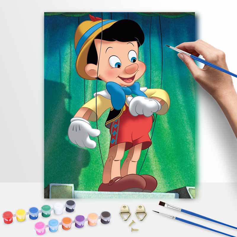 Disney Oil Painting Kit Painting Pinocchio Art Home Bedroom Wall Decor Gift