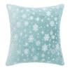 1pcs Luxury Christmas Cushion Pillow Covers Silver Snowflake Print Soft Plush Decorative Pillowcase for Home Sofa Holiday Decor