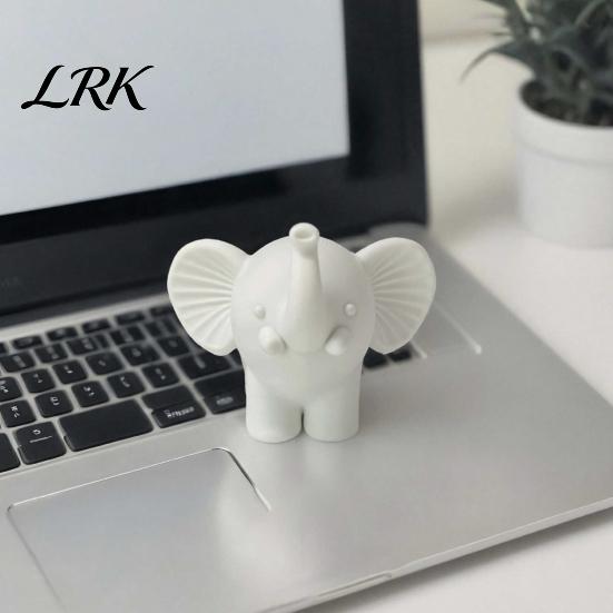 Elephant Home Decor Mini Figurine, 3D Printed Cute Animal Desktop Shape Decoration, Small Tabletop Ornament for Office Decoration