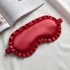 Breathable Silk Ruffle Sleep Eye Mask Soft Texture Blackout Eye Patches  For Woman