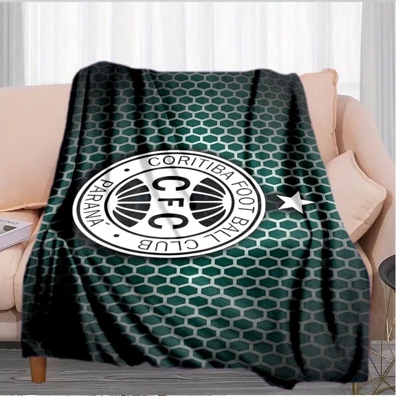 Cori-tiba Football Club Crest Printed Throws Blanket Soft Flannel Blankets for Couch Bed Gifts for Men Women Picnic blanket Christmas gifts