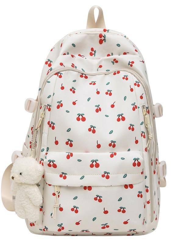 Kwiatowy Słodki Plecak dla Kobiet: Duża pojemność, idealny do szkoły - Odpowiedni dla uczniów gimnazjów i szkół podstawowych