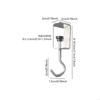 Pack Of 4/6 Adjustable Desk Handbag Hooks Heavy Duty Hook Space saving Hook For Home Office And School Use