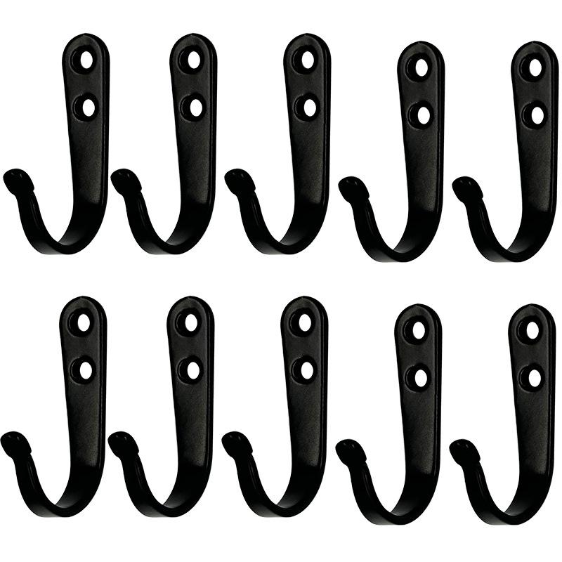 Shangli Modern Black Wrought Iron Wall Hook for Cabinets and Wardrobes