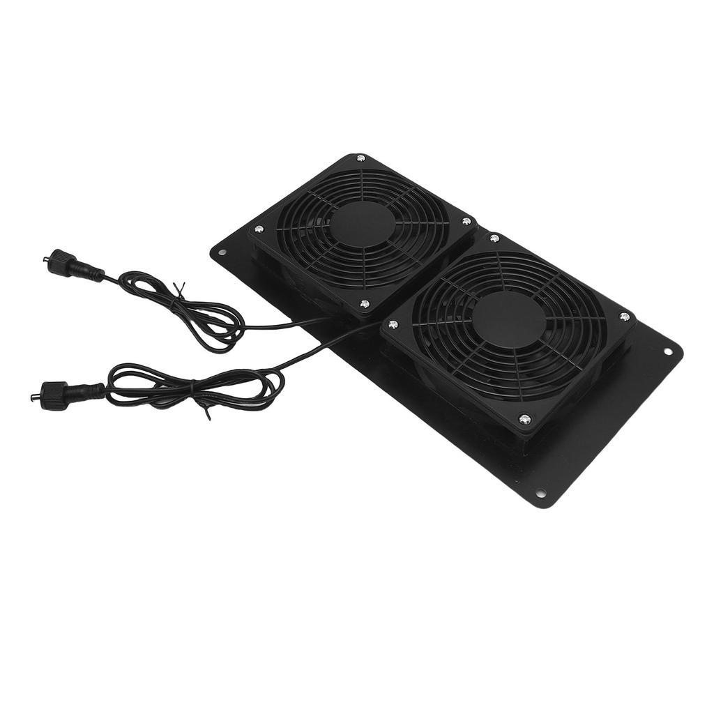 Solcelledrevet dobbel avtrekksvifte 2200 o/min Solcelledrevet ventilasjonsvifte for hønsehus, kjæledyrhus, skur