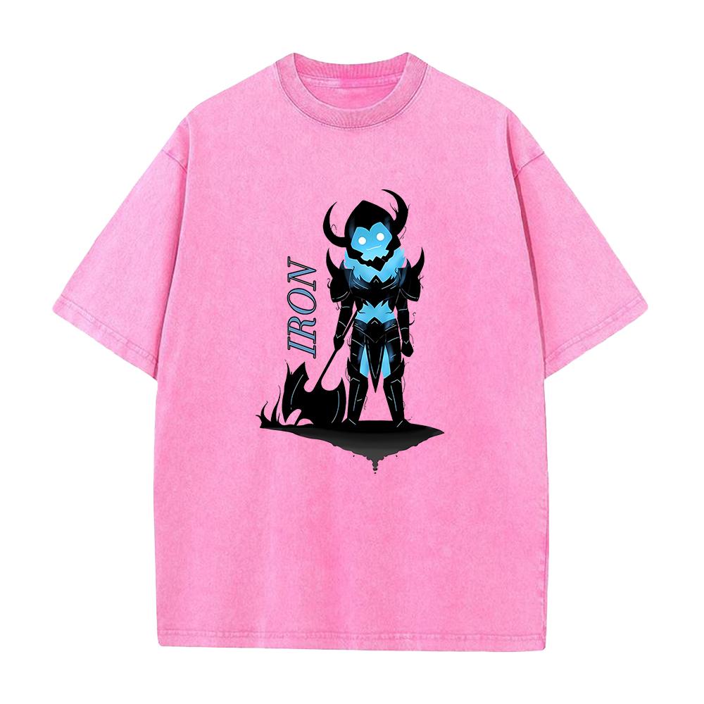 Anime Solo Leveling Sung Jin-Woo Ashborn Printed Tshirt Men Vintage Washed T-shirts Manga Cotton Tee Harajuku Male T Shirt