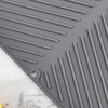 Tapis de séchage en silicone pour vaisselle avec drainage rainuré Résistant à la chaleur Protection de plan de travail pour cuisine Tapis antidérapant pour évier Réfrigérateur Tiroir