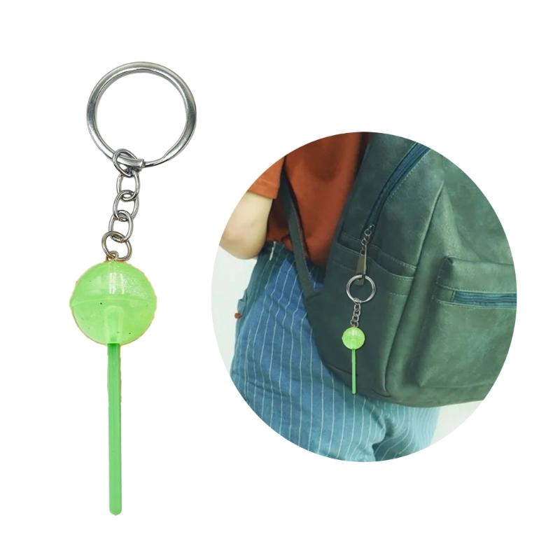 Llaveros Colgantes de Piruleta de Simulación Accesorios de Llavero con Forma de Caramelo de Colores