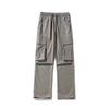 Ice silk overalls men's summer thin drape and thin loose sweatpants American trend casual multi-pocket pants