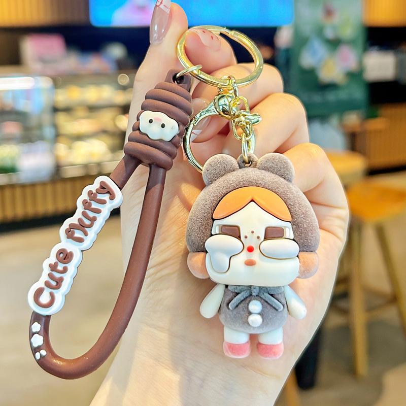 Cartoon Niedlich Weinendes Baby Tränen Mädchen Schlüsselanhänger Taschenanhänger Beflockter Schmuck Kinderpuppenautomat Geschenke