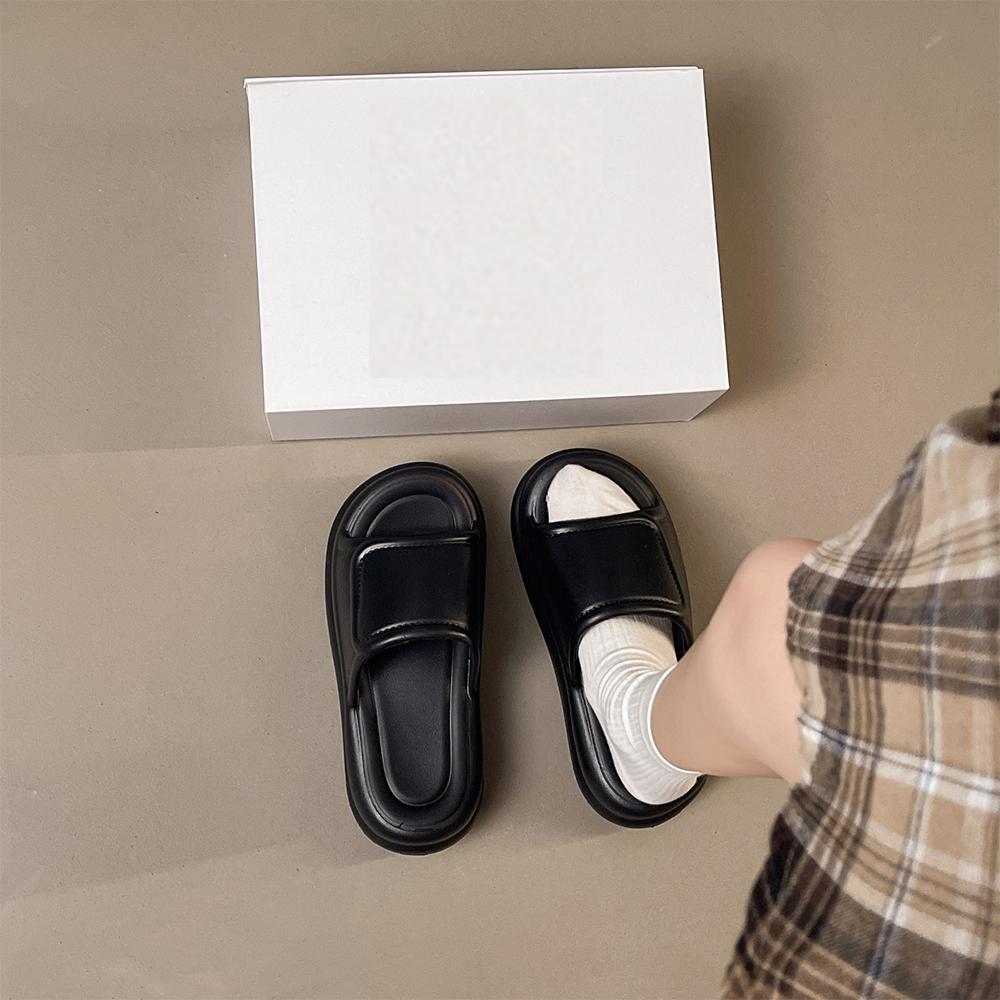 

Fashion Women s Thick Soled Slippers, The New Summer Slippers Of 2025 Are Fashionable Non Slip Suitable For Home Bathroom Beach, Outdoor 39-40 чёрный