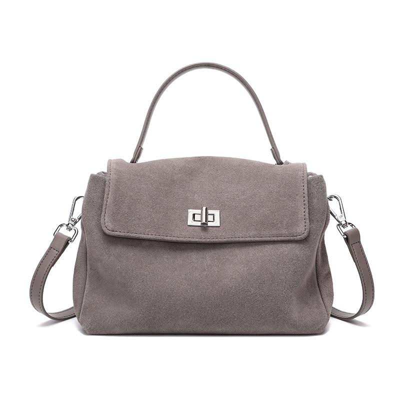 Mattes Rindsleder Damen Temperament Einzelne Schulter Tragbar Pendler Mode Herbst und Winter Großes Fassungsvermögen Leder Messenger Damen Tasche