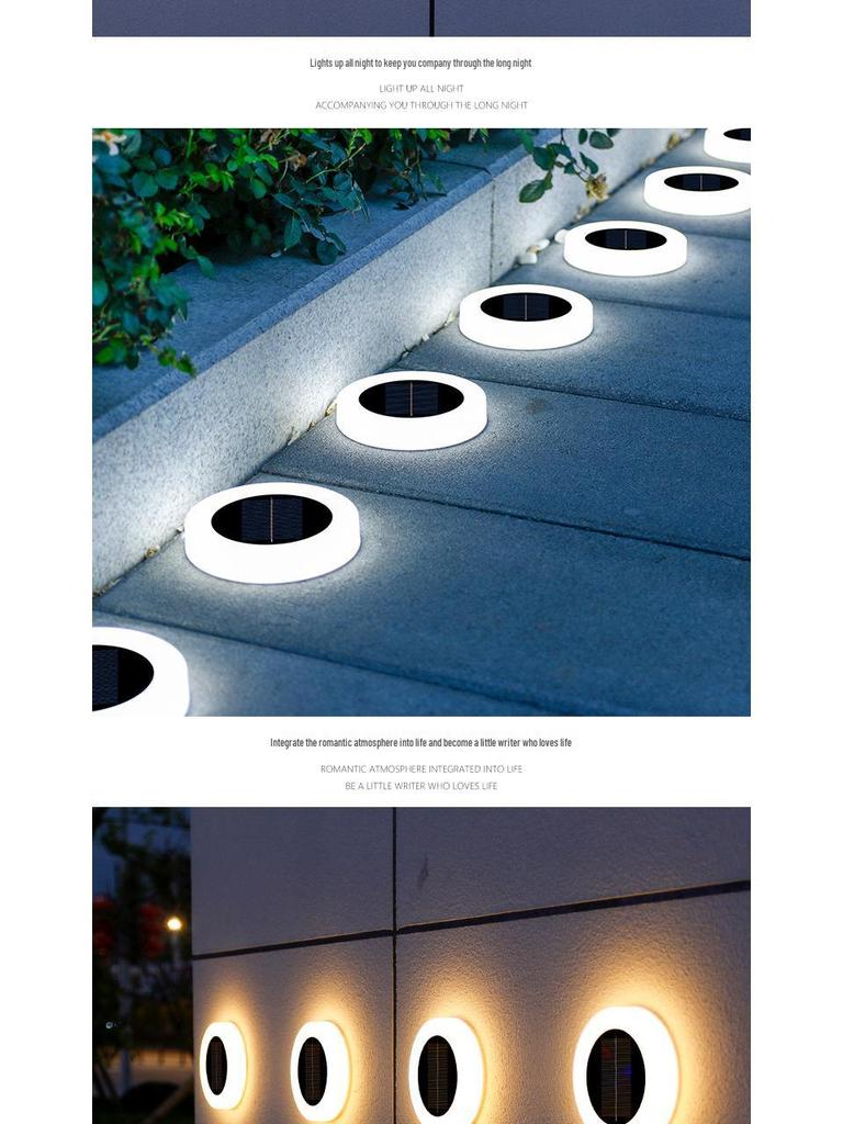 Solar LED Garden & Wall Lights for Outdoor Decoration, Dual-Use, Suitable for Villas, Courtyards, and Lawns