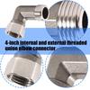 2 Pieces Stainless Steel 1/2Inch 90 Degree Pipe Elbow With Male and Female Thread for Garden and Kitchen Supplies Hoses