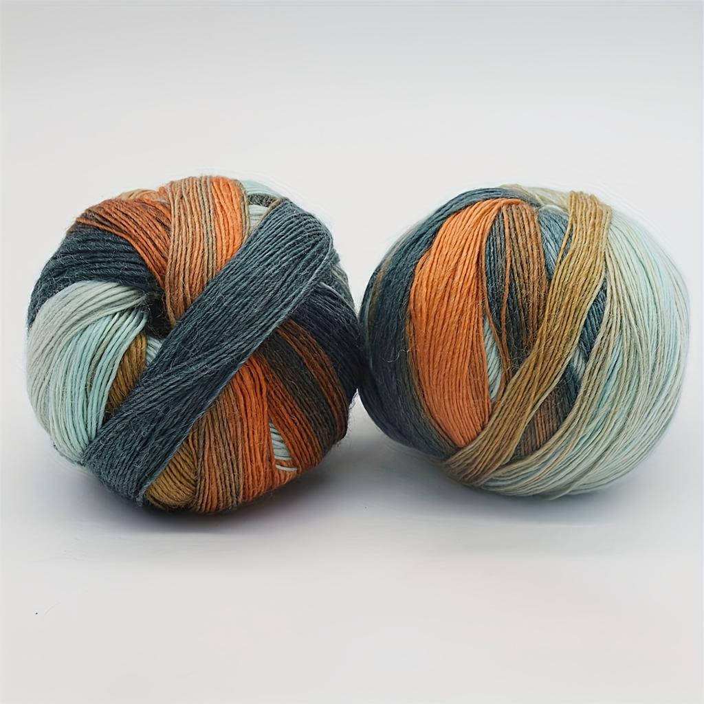 6pcs Gradient Chunky Wool Yarn for Blankets Super Bulky Bundle (600g) - Extra Thick & Soft Hand Knitting Yarn for Cozy DIY Winter Projects