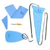 SLADE 5-Piece Saxophone Cleaning Kit: 3D Bore Brush, Bore Brush Cloth, Polishing Cloth, Triangular Cloth, Mouthpiece Brush.