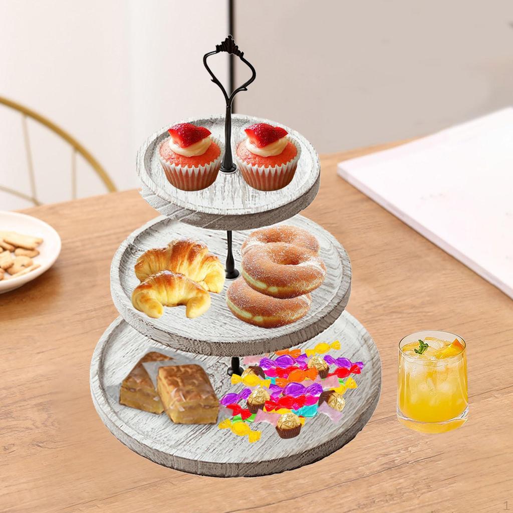 Stojan na muffiny, stojánek na sušenky, 3vrstvý univerzální servírovací tác, dezert na párty, oslavu, narozeniny