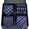 Men'S Formal Tie Bow Tie Pocket Towel 7-Piece Suit High-End Suit Small Square Scarf Retro Pattern Groom Wedding