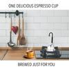 AEE4-1 Piece Spout Stovetop Italian Coffee Maker Enjoy Delicious Coffee In No Time Aluminum Alloy Silver