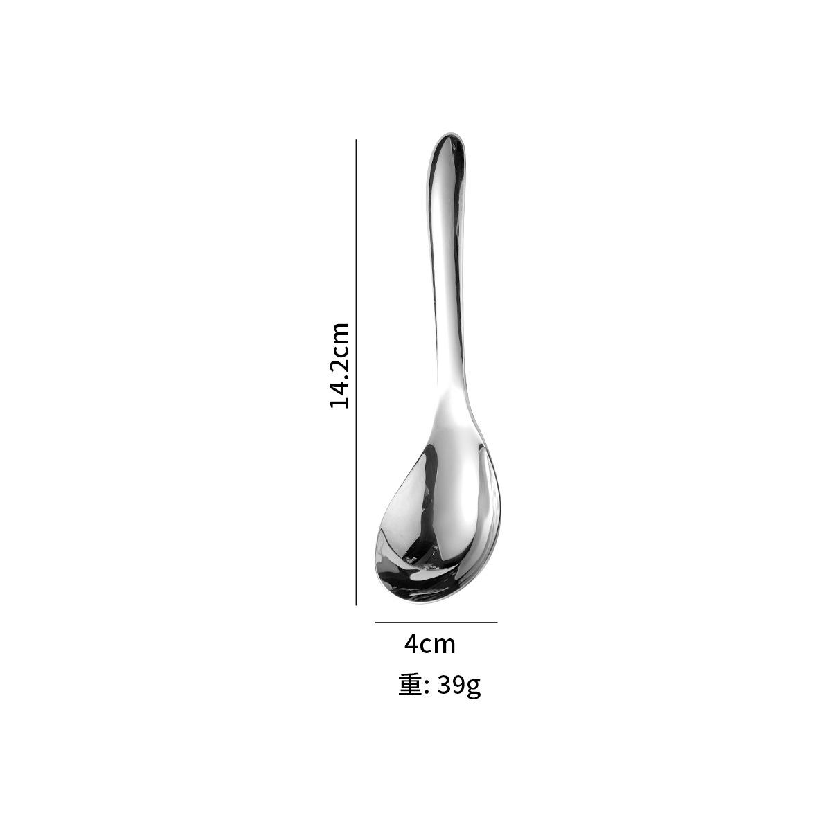 

316 Stainless Steel Spoon Household Eating Large Soup Spoon Bright Deepening Spoon Children s Food Supplement Spoon Porridge Round Spoon