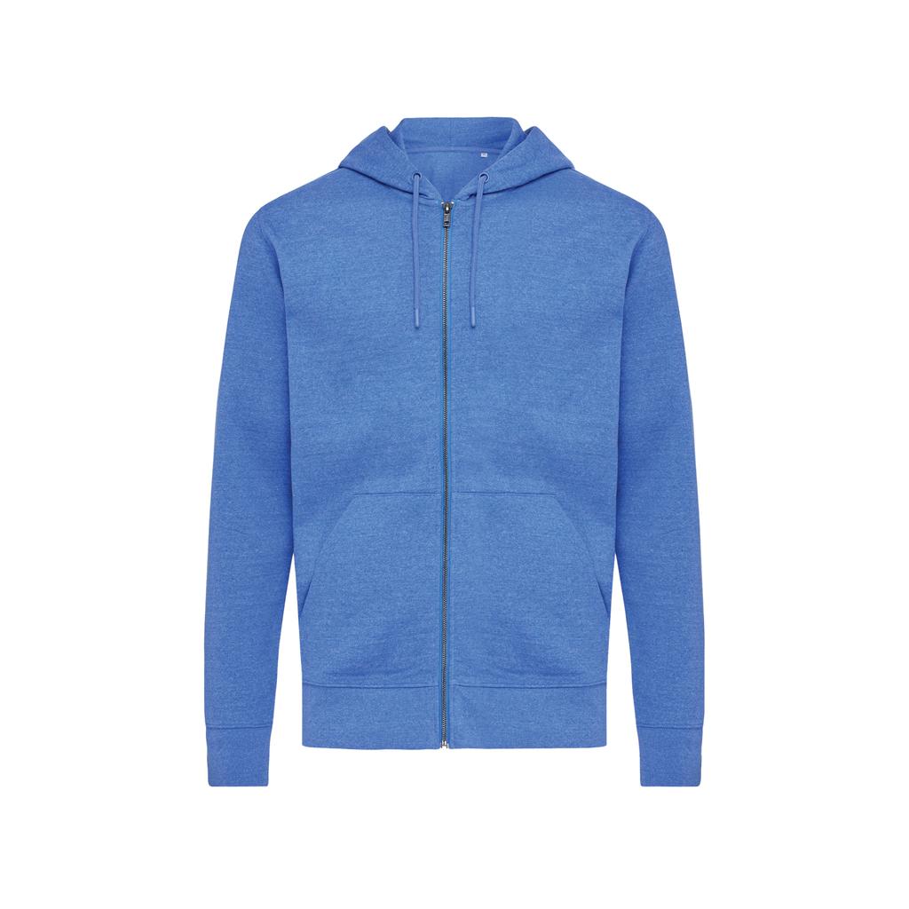 Iqoniq Unisex Erwachsenen Abisko Recycelter Baumwoll Kapuzenpullover mit durchgehendem Reißverschluss