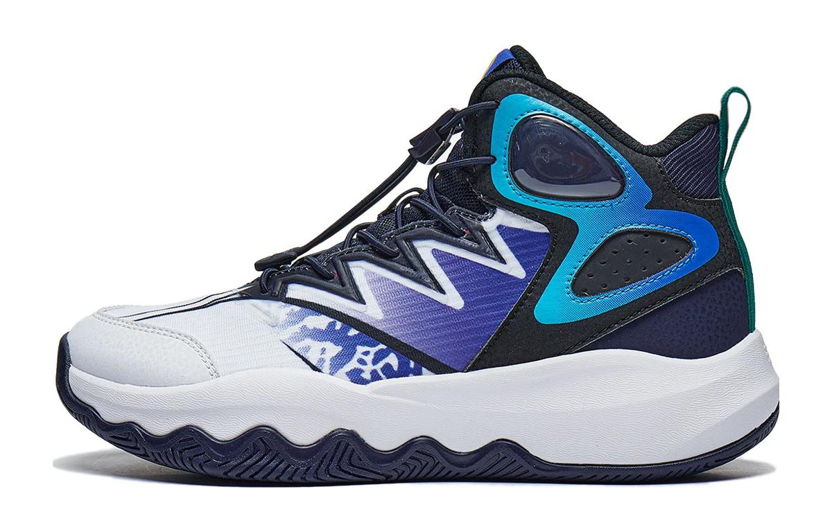 Li Ning YOUNG Avant Garde Power Primary 3.0 V2 High top Children s Basketball Shoes Black White Blue Teenagers YKBT074-7 37