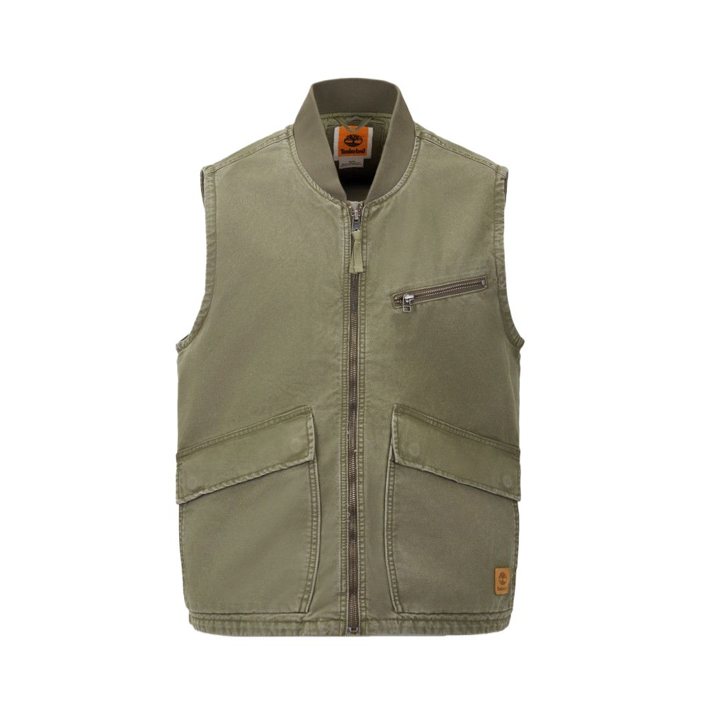 

Timberland Logo Simple Versatile Comfortable Vest Men vest Army-Green A6AEK-A58 M