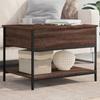VidaXL Coffee Table, End Table with Adjustable Feet, Side Table with Storage Living Room Interior, Modern, Oak 845345