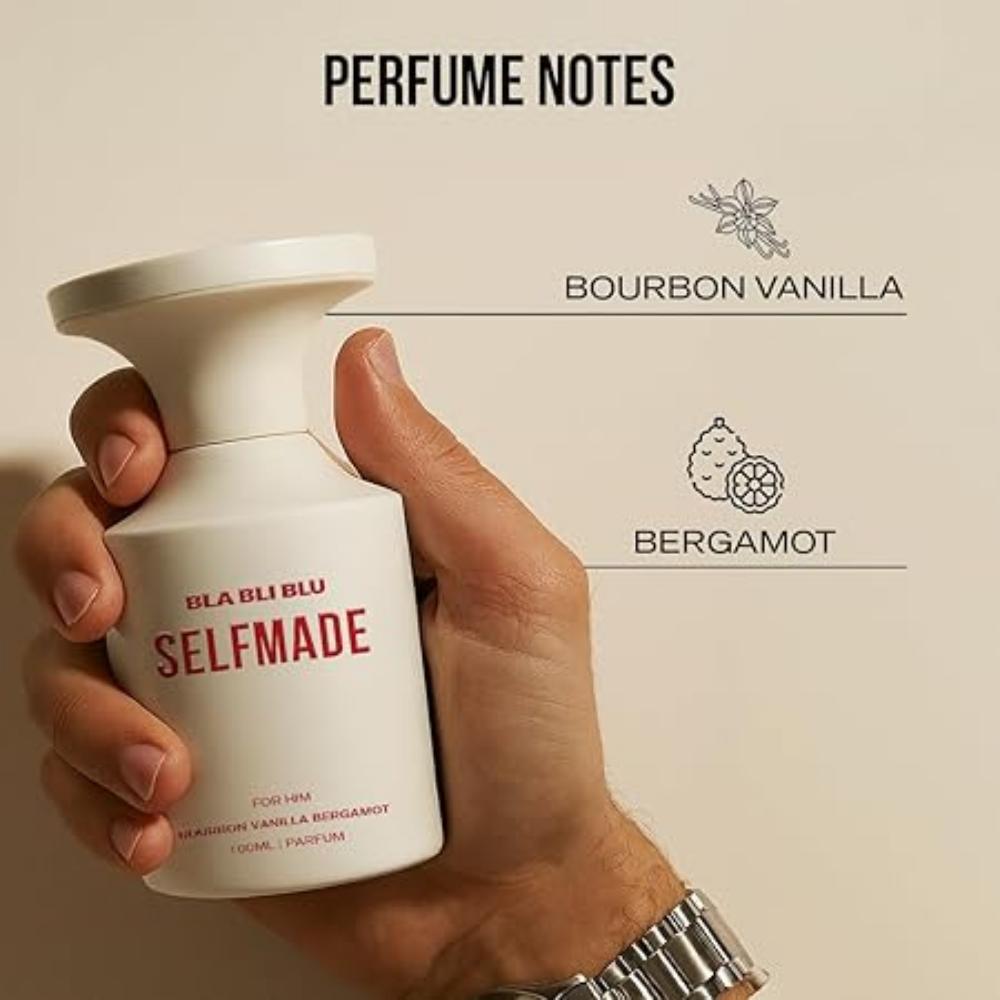 Selfmade Perfume for Man|100ml Long-Lasting Parfum Fragrances|Bourbon Vanilla & Bergamot Notes|