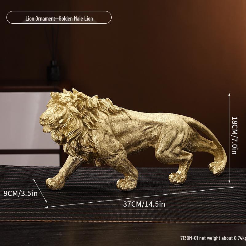 Golden Light Luxury Resin Handicrafts Collection: Ornaments for Office, Living Room, Wine & TV Cabinets