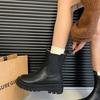 Martin boots women's 2025 autumn and winter new British style medium tube Chelsea black chimney thick-soled small short boots
