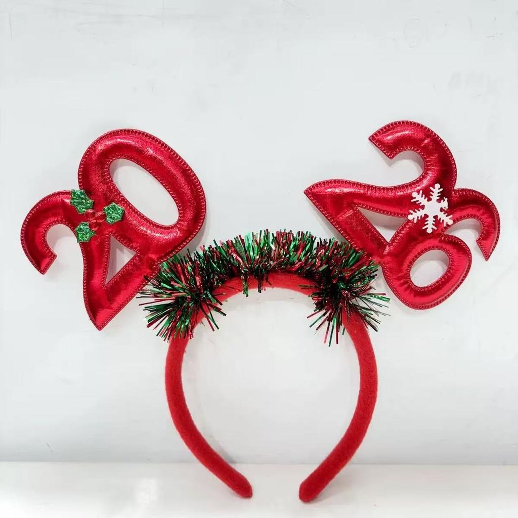 Sequin Headband Decorative Glitter Headbands New Year Headbands Plastic 2026 Headbands For New Year Celebration Christmas Party